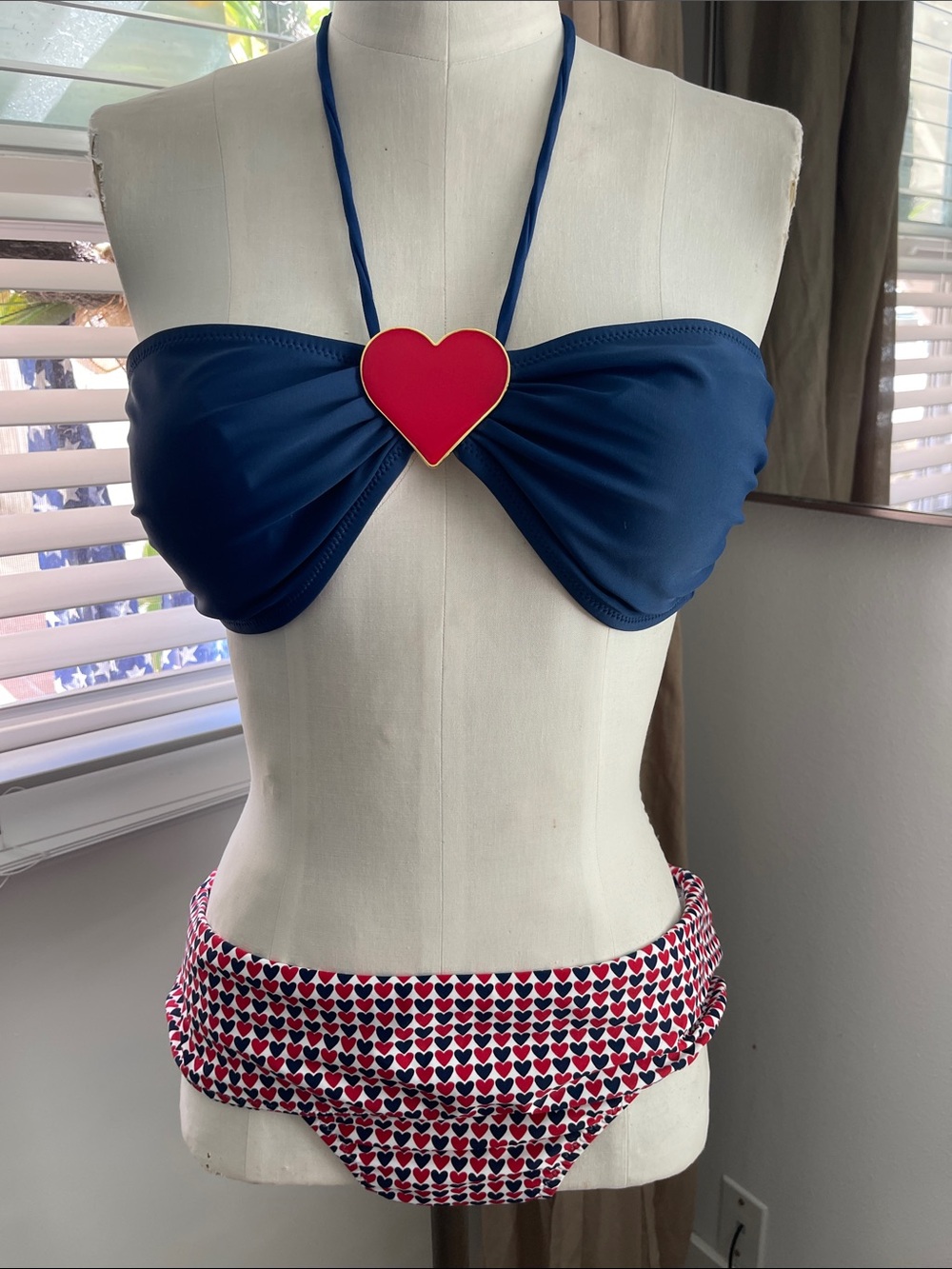 Brand New Jessica Simpson Adorable Heart Bikini Set-Women Swim